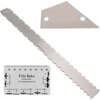 GNR3 Stainless Steel Measurement Bass Guitar Neck Ruler, Style:, Double Teeth+Leveling Ruler+String High Ruler Double Teeth+Leveling Ruler+String High Ruler