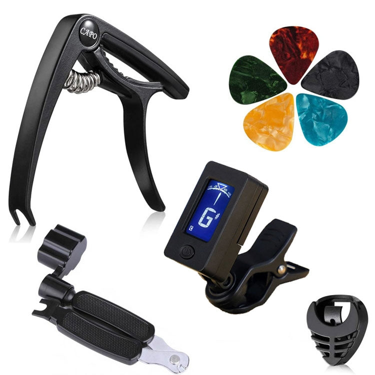 Folk Wood Bass Guitar Tuning Clip Tuner Instrument Set, 9 PCS / Set 9 PCS Set
