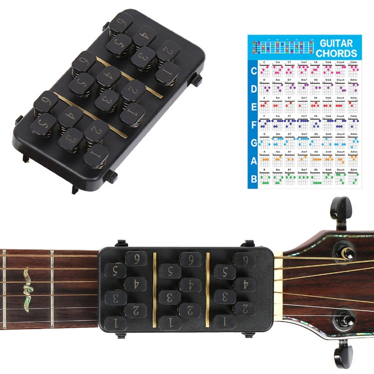 Folk Ukulele Guitar Chord Assist Beginners Guitar Boosters – Durable Build, Easy to Use Guitar Aid+Guitar Chord Spectrum
