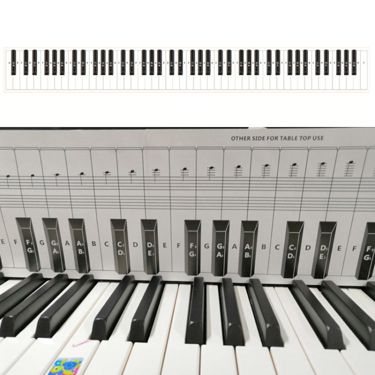 88 Keys Keyboard Piano Practice Paper Comparison Table Fingering Practice Comparison Chart, White White