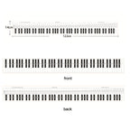 88 Keys Keyboard Piano Practice Paper Comparison Table Fingering Practice Comparison Chart, White