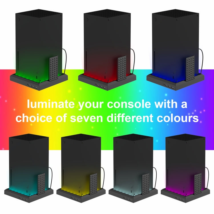 For XBOX Series X / S Charging Cooling Fan Base RGB Colorful Light Charger Bracket, RGB Colorful Light – Durable Build, Easy to Use
