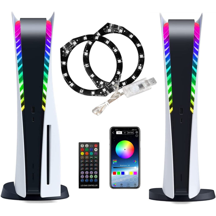 For PS5 RGB Lights Strips 8 Colors Multiple Decoration Led Lights with Remote Controller, Lights Strips – Bluetooth Lights Strips
