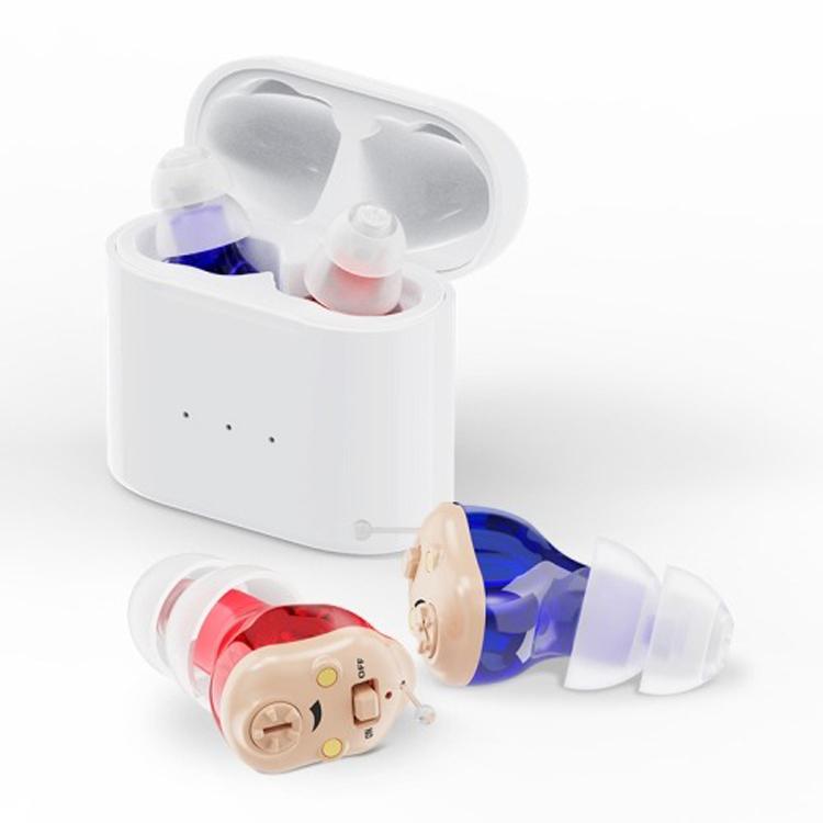 GM-915 Type-C Port CIC Hearing Aids Rechargeable Invisible Sound Amplifier Red Blue