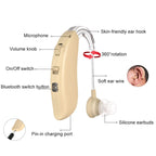 GM-301 Hearing Aid Rechargeable Sound Amplifier,Spec:, Bluetooth Model Skin Color, Bluetooth Model Blue, Without Bluetooth Blue, Without Bluetooth Skin Color, Without Bluetooth Black, With Charging Pod Blue+White, With Charging Pod Blue+Black          ...