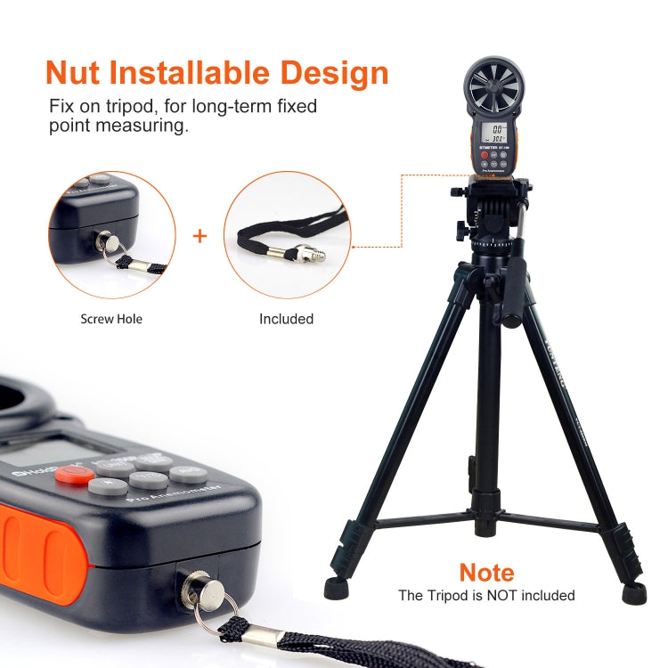 BT-100 Handheld Anemometer Wind Speed Wind Chill Temperature Measuring Instrument, BT-100