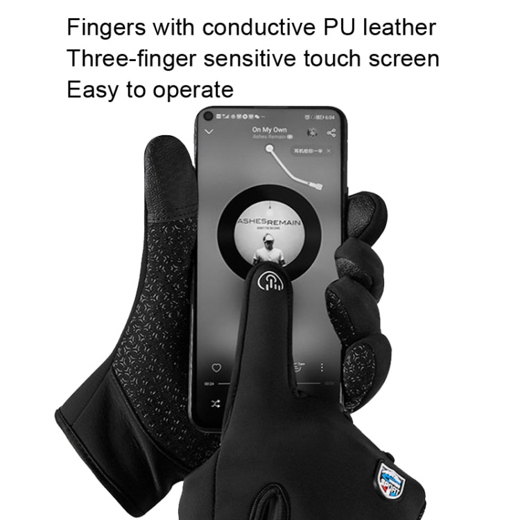 A045 Cycling Gloves Touch Screen Windproof Waterproof Sport Keep Warm Gloves, M, L, XL – Waterproof, Wear-resistant, Leather