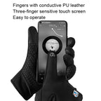 A045 Cycling Gloves Touch Screen Windproof Waterproof Sport Keep Warm Gloves, M, L, XL – Waterproof, Wear-resistant, Leather