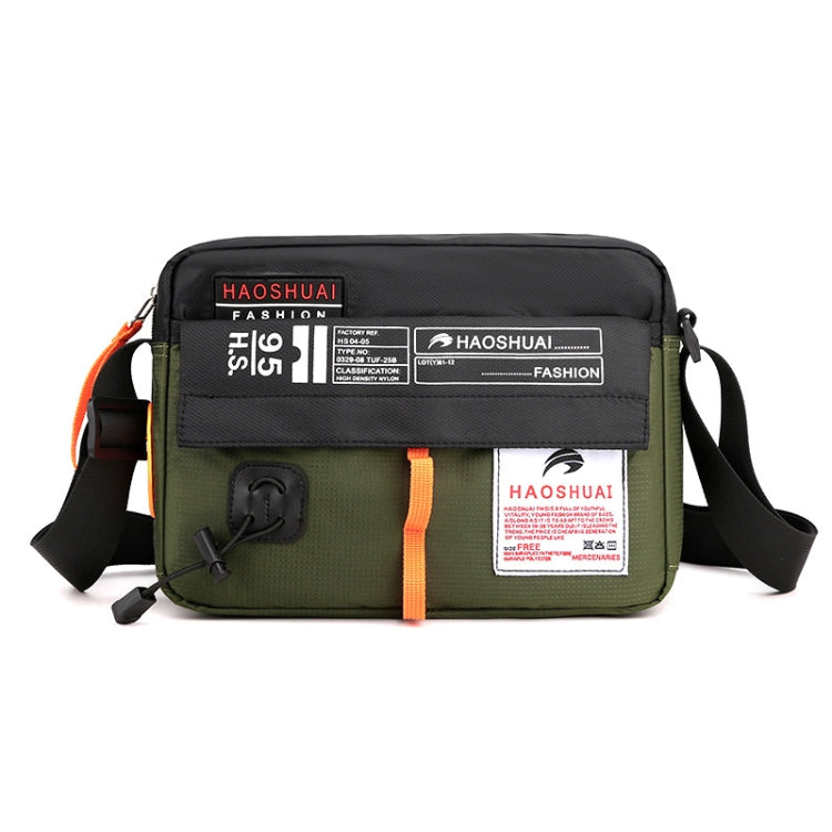 HAOSHUAI 204 Sports Leisure Men Outdoor Waterproof Nylon Shoulder Bag, 204 Black, 204 Grey, 204 Army Green, 204 Brick Red, 204 Light Blue, 204 Dark Blue – Waterproof, Wear-resistant 204 Army Green Army Green