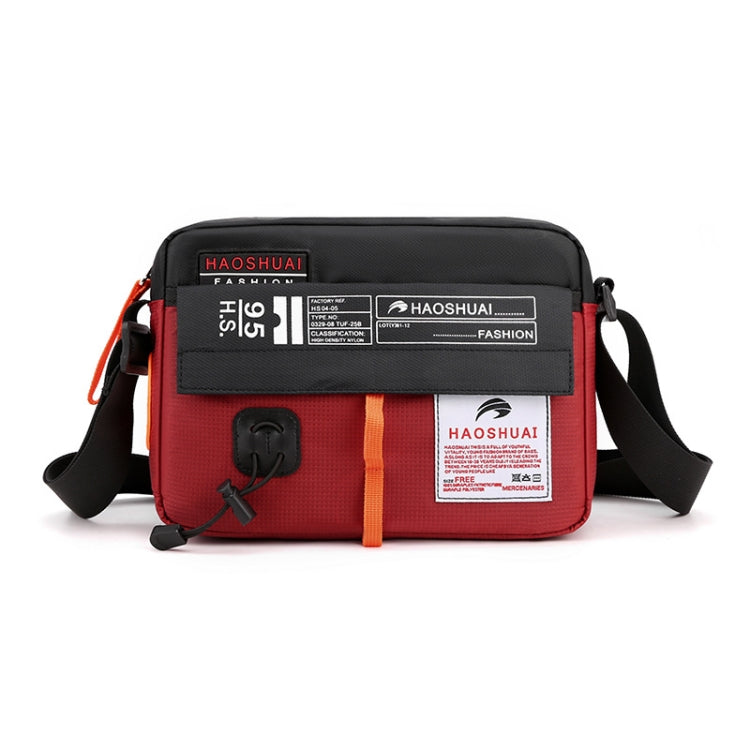 HAOSHUAI 204 Sports Leisure Men Outdoor Waterproof Nylon Shoulder Bag, 204 Black, 204 Grey, 204 Army Green, 204 Brick Red, 204 Light Blue, 204 Dark Blue – Waterproof, Wear-resistant 204 Brick Red Brick Red