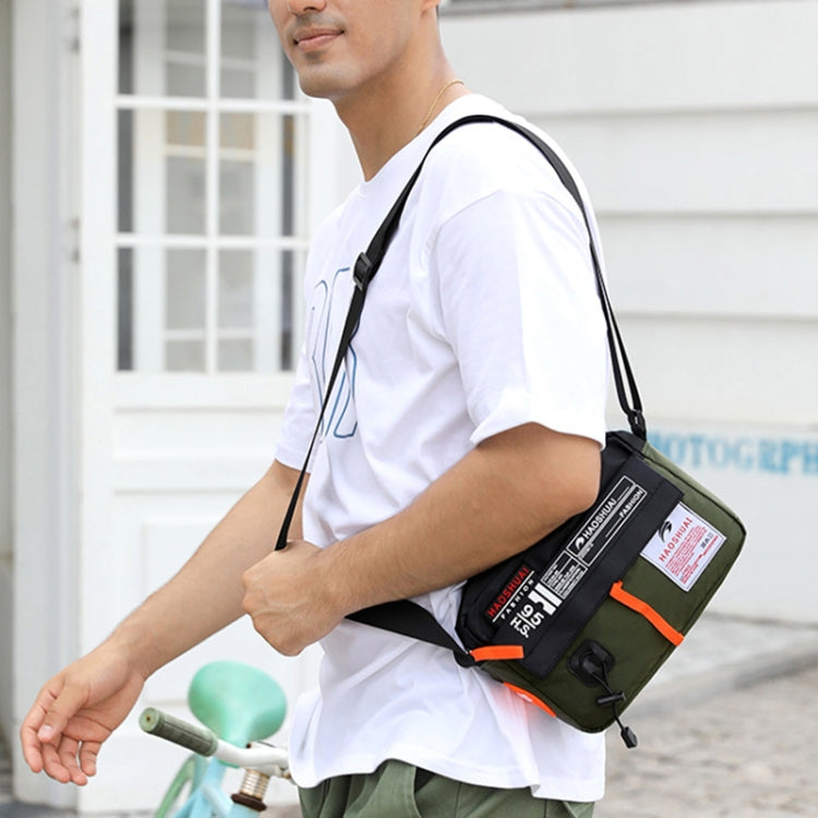 HAOSHUAI 204 Sports Leisure Men Outdoor Waterproof Nylon Shoulder Bag, 204 Black, 204 Grey, 204 Army Green, 204 Brick Red, 204 Light Blue, 204 Dark Blue