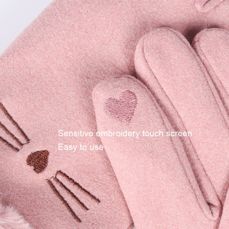 A56 Keep Warm Touch Screen Plus Velvet Thick Anti-Cold Riding Gloves, A56 Black, A56 Pink, A56 Gray