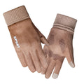 Q35 Suede Men Warm Gloves Touch Screen Sports Cycling Gloves, Q35 Khaki, Q35 Black, Q35 Dark Blue Q35 Khaki Khaki