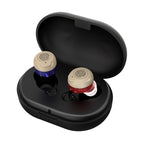 GM-902 Wireless Magnetic Charging Hearing Aids Elderly Sound Amplifier, (Red Blue+Black), (Skin-color+White), (Skin-color+Black) (Red Blue+Black) Red Blue+Black