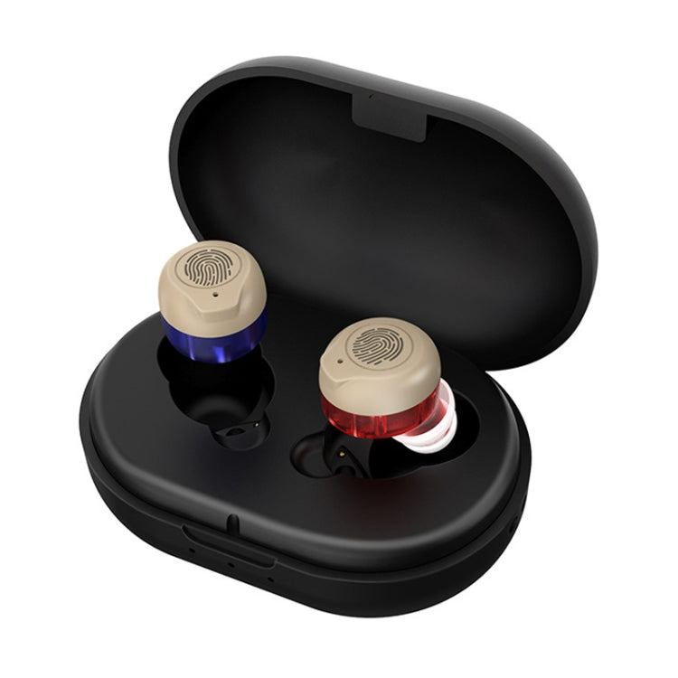 GM-902 Wireless Magnetic Charging Hearing Aids Elderly Sound Amplifier, (Red Blue+Black), (Skin-color+White), (Skin-color+Black) (Red Blue+Black) Red Blue+Black