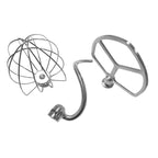Stainless Steel Accessories, For KitchenAid 6QT Mixer Head, For KitchenAid 5QT Mixer Head, For KitchenAid Stand Mixer 5QT Whip Whisk, For Kitchenaid Stand Mixer 5QT Dough Hook, For KitchenAid Stand Mixer 6QT Whip Whisk                                ...