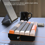 ZIYOU LANG K68 68 Keys Bluetooth Wireless Dual Model Mechanical Keyboard, Style:, Red Shaft Version (Shimmering), Green Shaft Version (Gray), Red Shaft Version (Gray) – Wear-resistant, Bluetooth