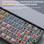 ZIYOU LANG K68 68 Keys Bluetooth Wireless Dual Model Mechanical Keyboard, Style:, Red Shaft Version (Shimmering), Green Shaft Version (Gray), Red Shaft Version (Gray) – Wear-resistant, Bluetooth