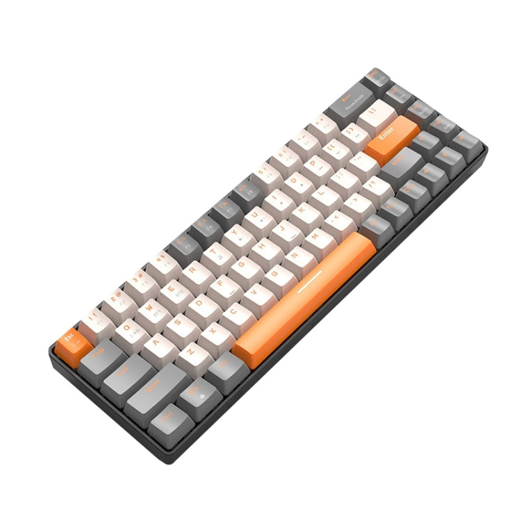 ZIYOU LANG K68 68 Keys Bluetooth Wireless Dual Model Mechanical Keyboard, Style:, Red Shaft Version (Shimmering), Green Shaft Version (Gray), Red Shaft Version (Gray) – Wear-resistant, Bluetooth Red Shaft Version (Shimmering)