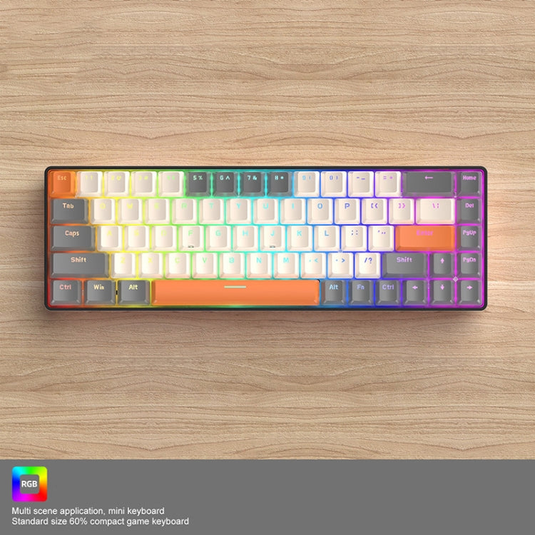 ZIYOU LANG T8 68 Keys RGB Gaming Mechanical Keyboard, Cable Length: 1.5m, Style:, T8 Micro Light Version Green Shaft – Durable Build, Easy to Use