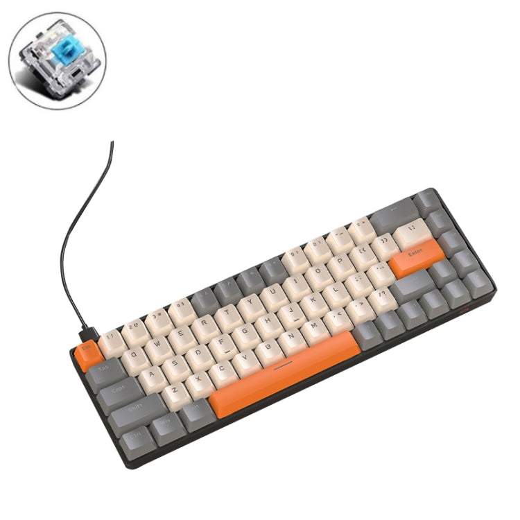 ZIYOU LANG T8 68 Keys RGB Gaming Mechanical Keyboard, Cable Length: 1.5m, Style:, T8 Micro Light Version Green Shaft – Durable Build, Easy to Use T8 Micro Light Version Green Shaft