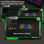 ZIYOU LANG T8 68 Keys RGB Gaming Mechanical Keyboard, Cable Length: 1.5m, Style:, T8 Micro Light Version Green Shaft – Durable Build, Easy to Use