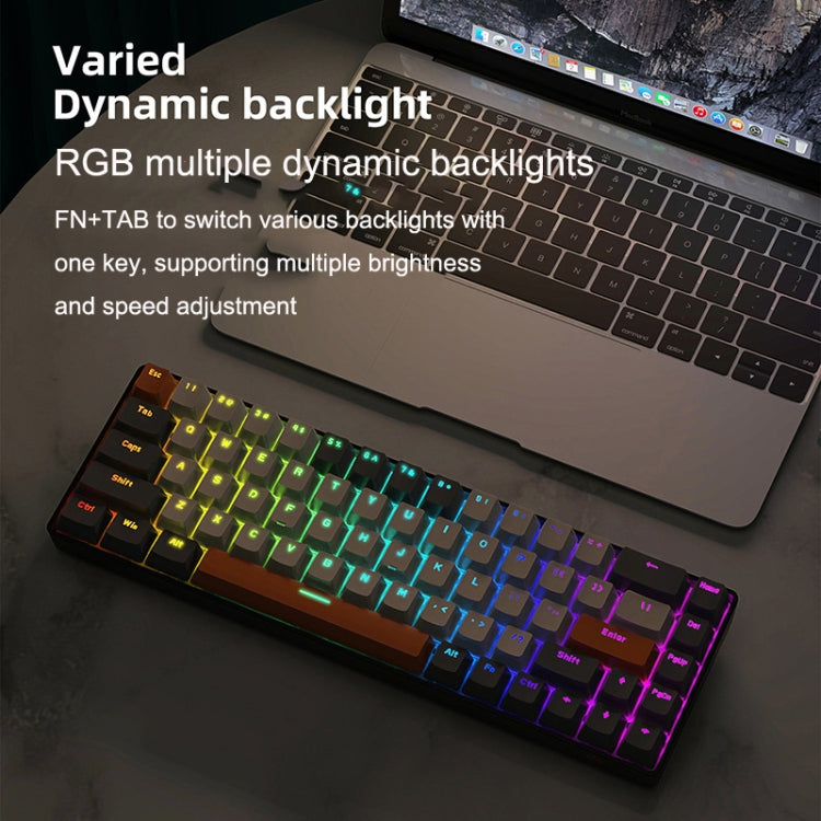 ZIYOU LANG T8 68 Keys RGB Gaming Mechanical Keyboard, Cable Length: 1.5m, Style:, T8 Micro Light Version Green Shaft – Durable Build, Easy to Use