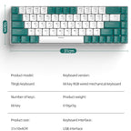 ZIYOU LANG T8 68 Keys RGB Gaming Mechanical Keyboard, Cable Length: 1.5m, Style:, T8 Micro Light Version Green Shaft – Durable Build, Easy to Use