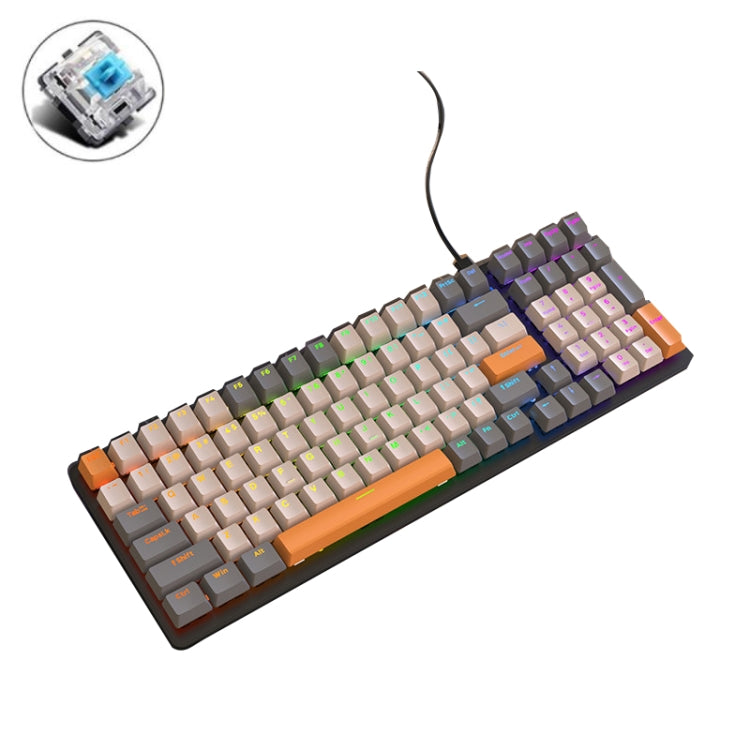 ZIYOU LANG K3 100 Keys Game Glowing Wired Mechanical Keyboard, Cable Length: 1.5m, Style:, K3 Water Green Version Red Axis, K3 Bee Version Red Axis, K3 Micro Light Hot Plug Version Red Axis, K3 Water Green Hot Plug Version Green Axis... – Durable... K3 Micro Light Version Green Axis