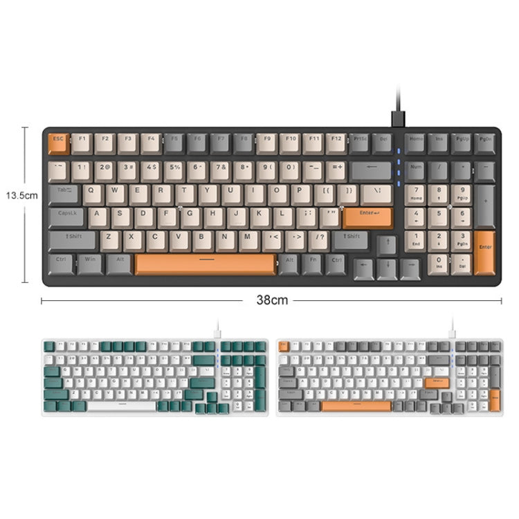 ZIYOU LANG K3 100 Keys Game Glowing Wired Mechanical Keyboard, Cable Length: 1.5m, Style:, K3 Water Green Version Red Axis, K3 Bee Version Red Axis, K3 Micro Light Hot Plug Version Red Axis, K3 Water Green Hot Plug Version Green Axis... – Durable...