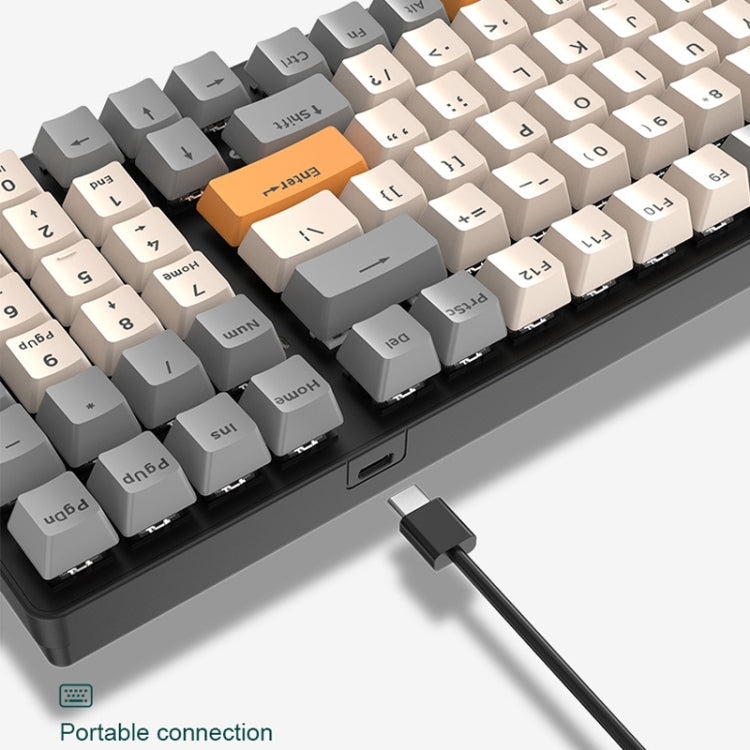 ZIYOU LANG K3 100 Keys Game Glowing Wired Mechanical Keyboard, Cable Length: 1.5m, Style:, K3 Water Green Version Red Axis, K3 Bee Version Red Axis, K3 Micro Light Hot Plug Version Red Axis, K3 Water Green Hot Plug Version Green Axis... – Durable...