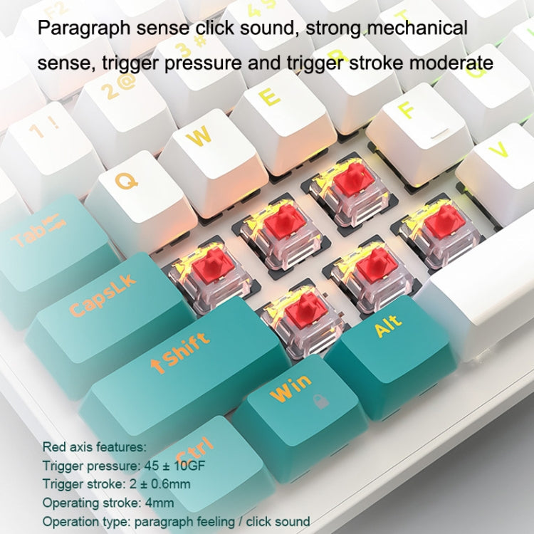 ZIYOU LANG K3 100 Keys Game Glowing Wired Mechanical Keyboard, Cable Length: 1.5m, Style:, K3 Water Green Version Red Axis, K3 Bee Version Red Axis, K3 Micro Light Hot Plug Version Red Axis, K3 Water Green Hot Plug Version Green Axis... – Durable...