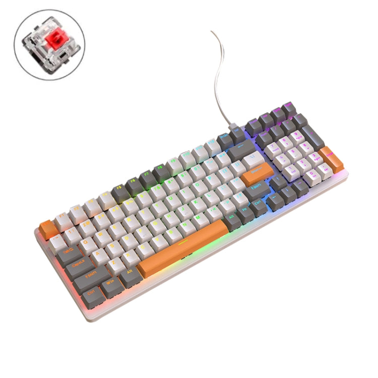 ZIYOU LANG K3 100 Keys Game Glowing Wired Mechanical Keyboard, Cable Length: 1.5m, Style:, K3 Water Green Version Red Axis, K3 Bee Version Red Axis, K3 Micro Light Hot Plug Version Red Axis, K3 Water Green Hot Plug Version Green Axis... – Durable... K3 Bee Version Red Axis