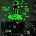 ZSG201 Gamepad Luminous Sticker Living Room Bedroom Self-adhesive Luminous Decorative Wall Sticker, Color:, Green Light, Blue Light Green Light