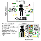 ZSG201 Gamepad Luminous Sticker Living Room Bedroom Self-adhesive Luminous Decorative Wall Sticker, Color:, Green Light, Blue Light