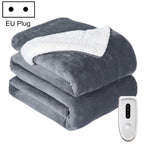 Intelligent Temperature Control Electric Heating Blanket, 130x180cm EU Plug 130x180cm EU Plug Gray White