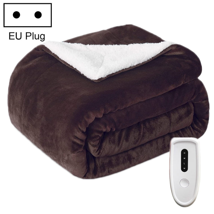 Intelligent Temperature Control Electric Heating Blanket, 130x180cm EU Plug – Durable Build, Easy to Use 130x180cm EU Plug Brown White
