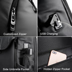 BANGE BG-2575 Anti theft Waterproof Laptop Backpack 15.6 Inch Daily Work Business Backpack, BG-2575 Black – Waterproof