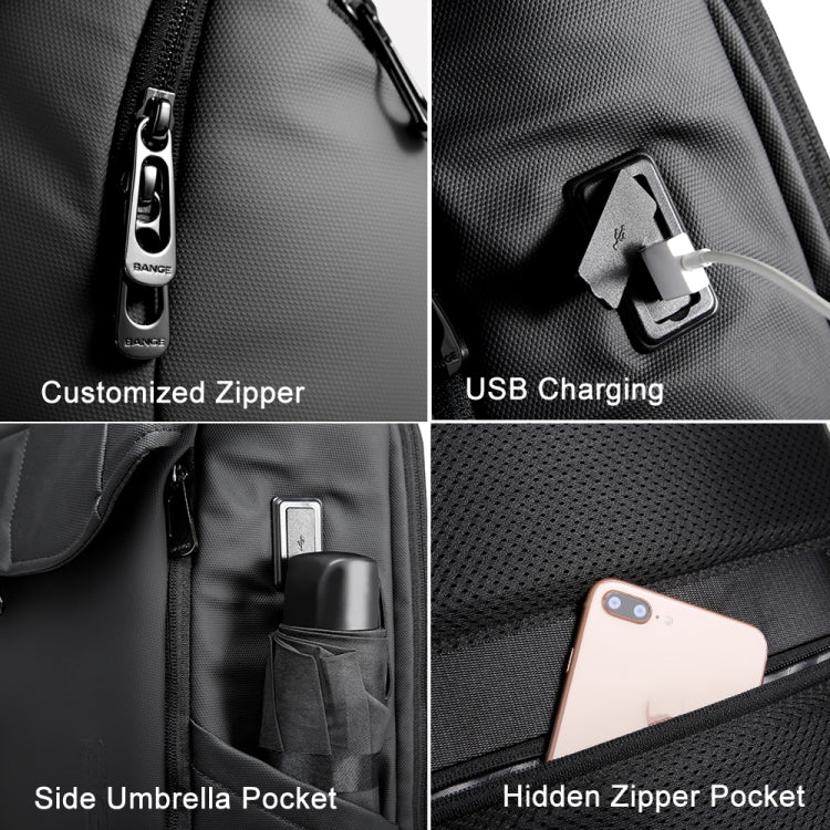 BANGE BG-2575 Anti theft Waterproof Laptop Backpack 15.6 Inch Daily Work Business Backpack, BG-2575 Black – Waterproof