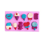 G114 Candy Lollipop Ice Cream Shape Silicone Mold Chocolate Biscuits Cake Decoration, G114 – Durable Build, Easy to Use G114