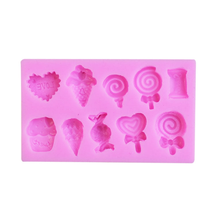 G114 Candy Lollipop Ice Cream Shape Silicone Mold Chocolate Biscuits Cake Decoration, G114 – Durable Build, Easy to Use