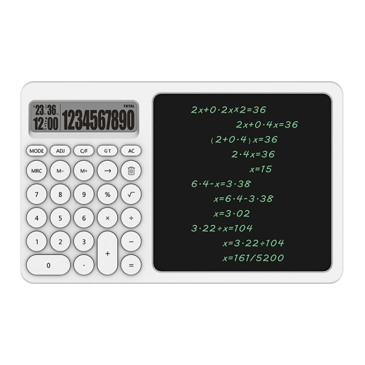 Office Calculator LCD Handwriting Board With Stand, White White