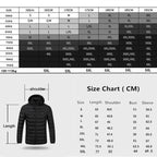 USB Winter Electric Heated Jacket Warm Thermal Jacket, 4 Zone Blue S, 4 Zone Blue M, 4 Zone Blue L, 4 Zone Blue XL, 4 Zone Blue XXL, 4 Zone Blue 3XL, 4 Zone Blue 4XL, 4 Zone Black S, 4 Zone Black M, 4 Zone Black L, 4 Zone Black XL, 4 Zone Black XX...