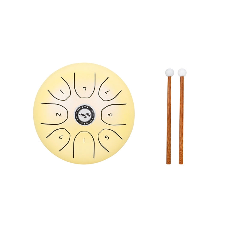 Shuffle SD-5 5.5 Inch Steel Tongue Carefree Empty Drum Percussion Instrument, Shuffle Green, Shuffle Yellow, Shuffle Pink, Shuffle Purple – Durable Build, Easy to Use Shuffle Yellow Yellow