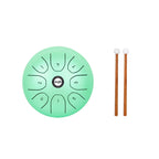 Shuffle SD-5 5.5 Inch Steel Tongue Carefree Empty Drum Percussion Instrument, Shuffle Green, Shuffle Yellow, Shuffle Pink, Shuffle Purple Shuffle Green Green