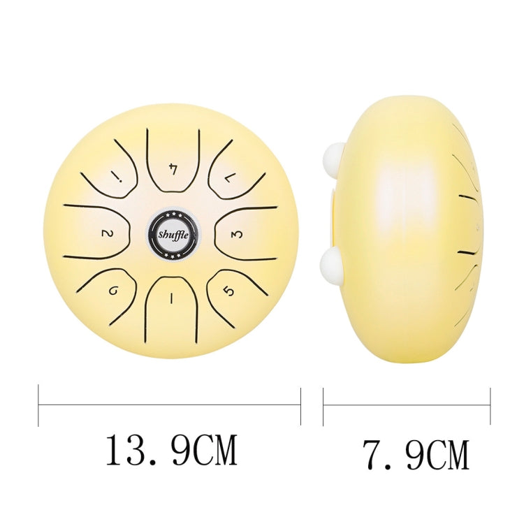 Shuffle SD-5 5.5 Inch Steel Tongue Carefree Empty Drum Percussion Instrument, Shuffle Green, Shuffle Yellow, Shuffle Pink, Shuffle Purple
