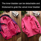 LSM-121 Men Autumn And Winter Jackets Grab Fleece Inner Lining Outdoor Hiking Clothes, 6XL