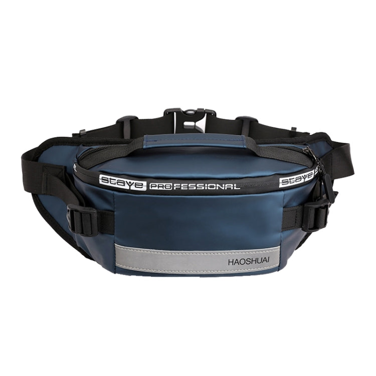 HAOSHUAI Outdoor Running Waist Bag With Reflecting Strip Chest Bag, 1100-6 Khaki, 1100-6 Dark Blue, 1100-6 Black) – Durable Build, Easy to Use 1100-6 Dark Blue 1100-6 Dark Blue
