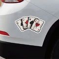 10 PCS Colourful Spray-painted Reflective Playing Card Sticker, Playing Card Playing Card