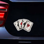 10 PCS Colourful Spray-painted Reflective Playing Card Sticker, Playing Card